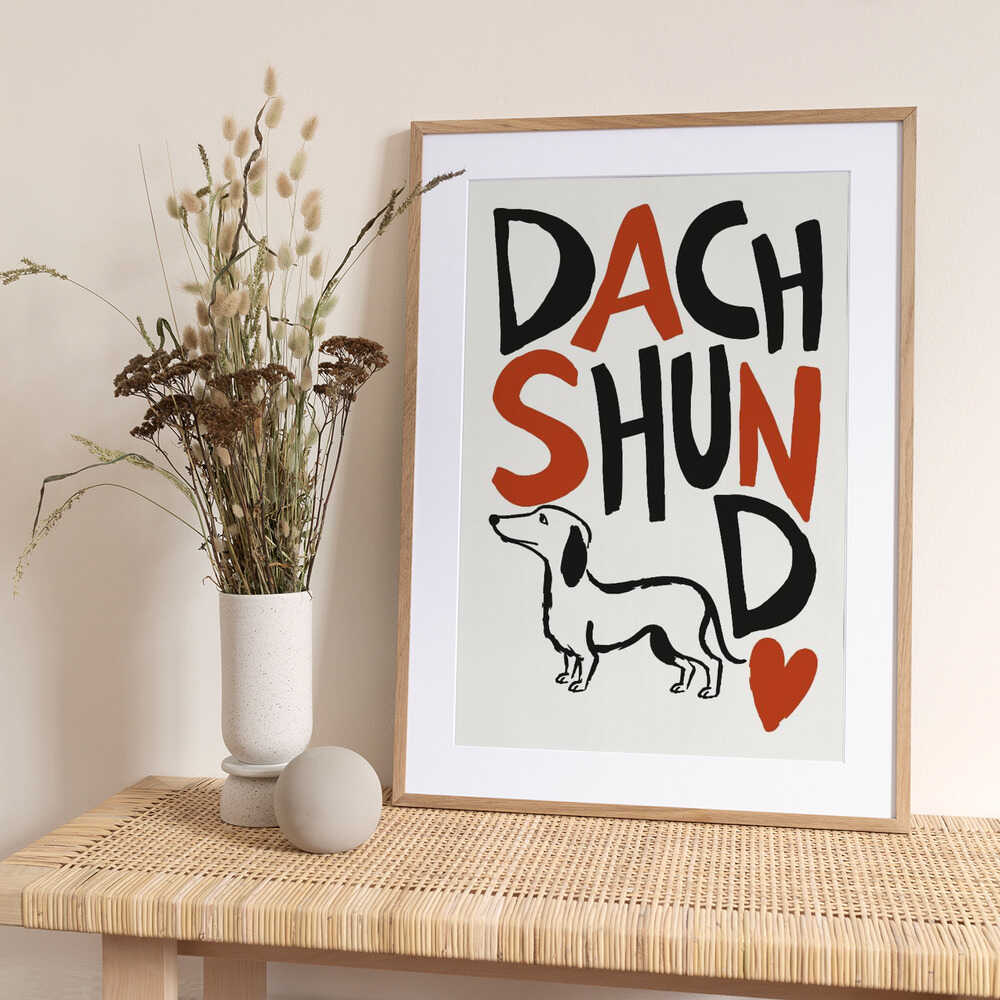 Dachshund Love - Art Print by Patryk Krygowski