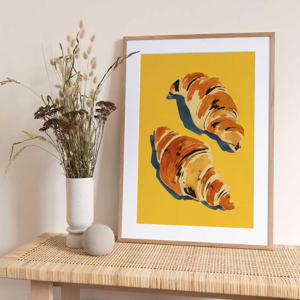Golden Croissants - Art Print by Patryk Krygowski