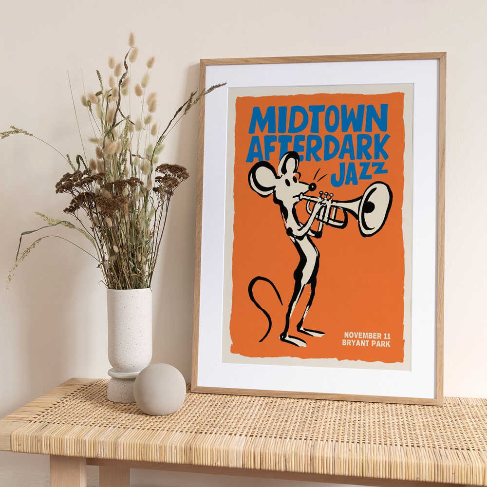 Jazz Mouse Trumpet Player - Art Print by Patryk Krygowski