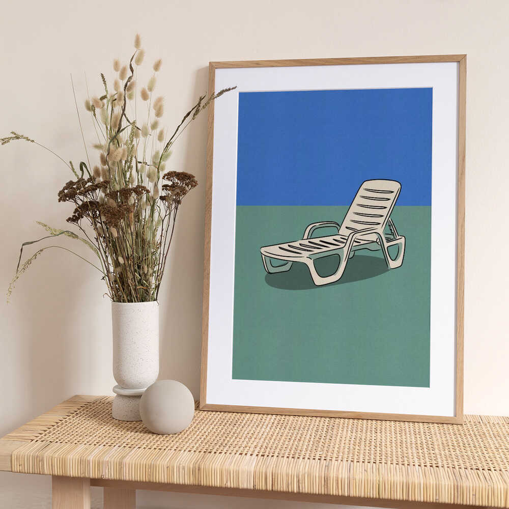 Relaxing Lounge Chair - Art Print by Nicholas