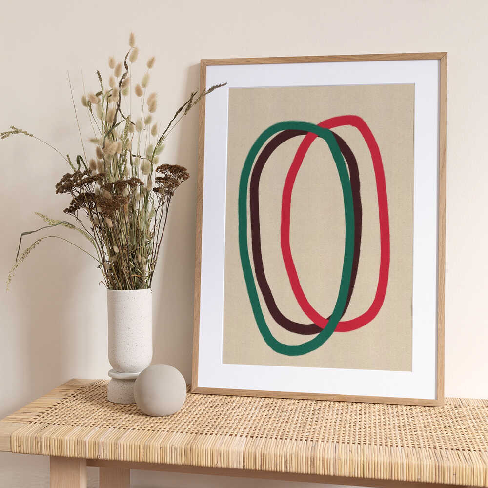 Abstract Intersecting Ovals - Art Print by Nicholas