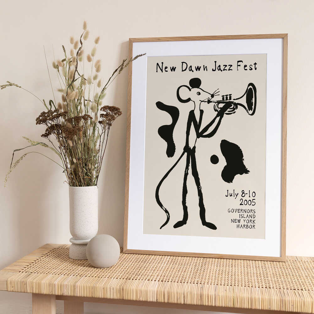 Jazzy Mouse Musician - Art Print by Patryk Krygowski