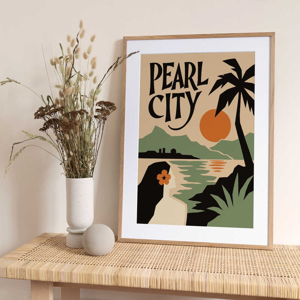 Pearl City Tropical Sunset - Art Print by Patryk Krygowski