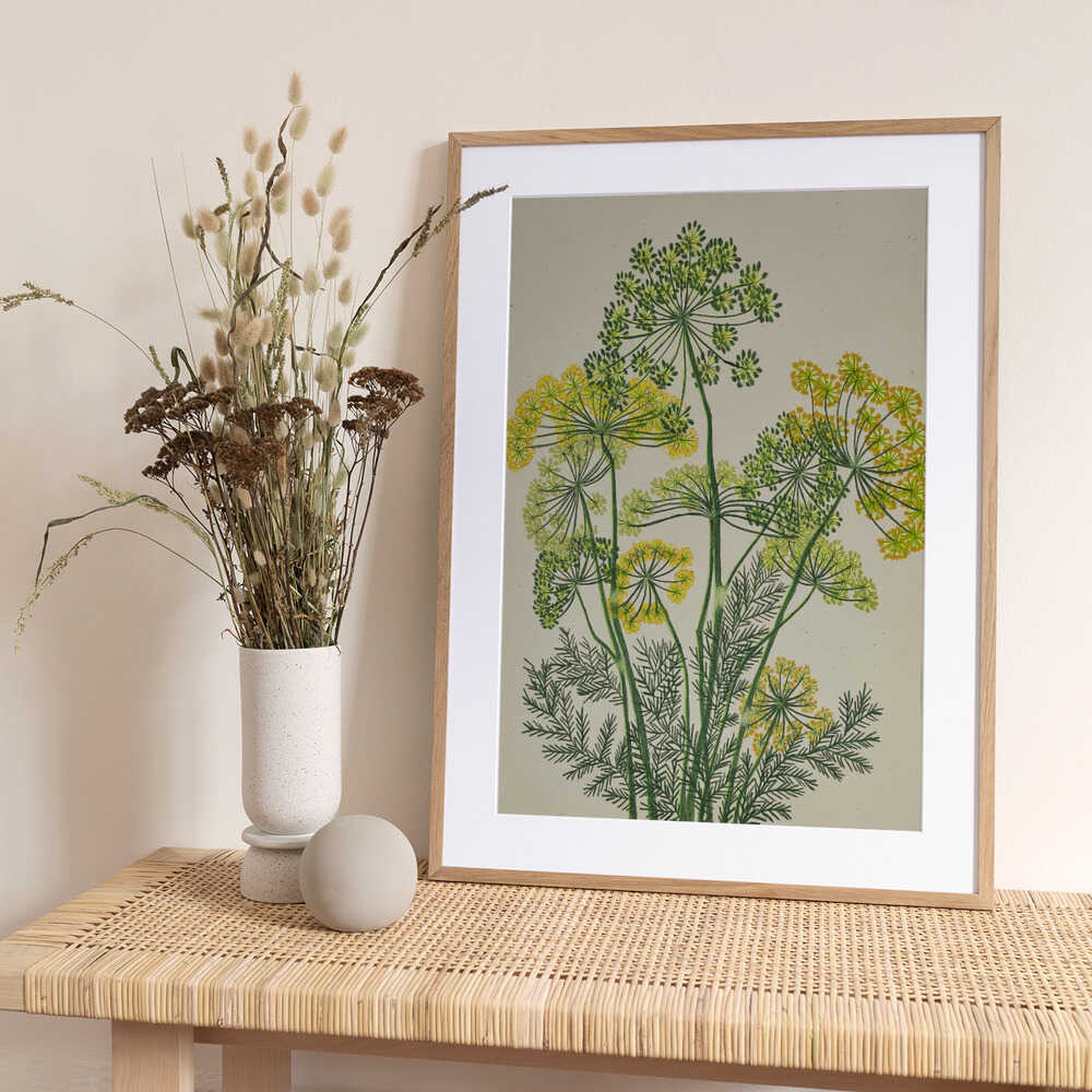 Fresh Yellow Dill - Art Print by Viktoriia Saunina