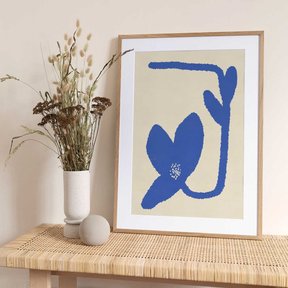 Bold Blue Bloom - Art Print by Nicholas