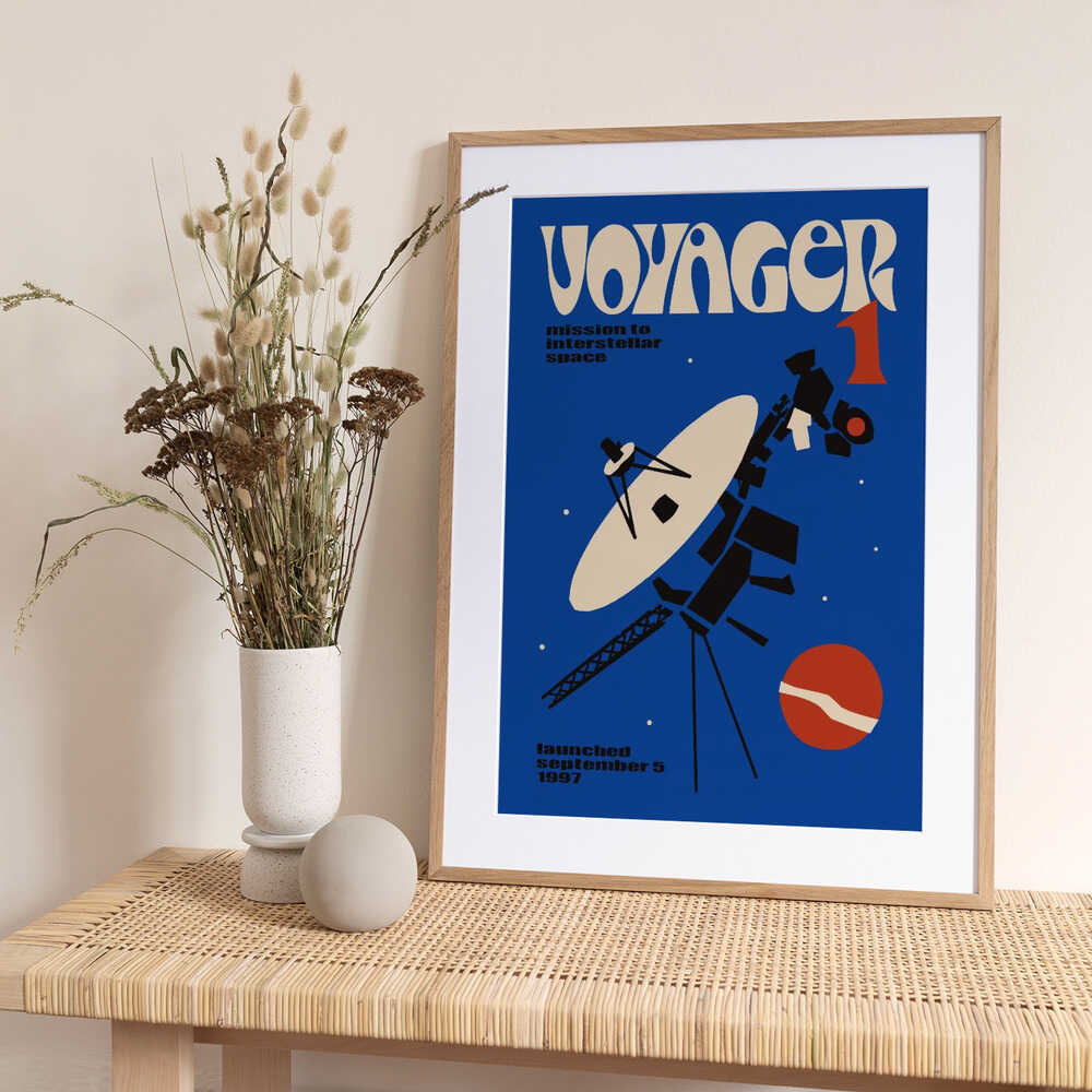 Voyager 1 Interstellar Mission - Art Print by Patryk Krygowski