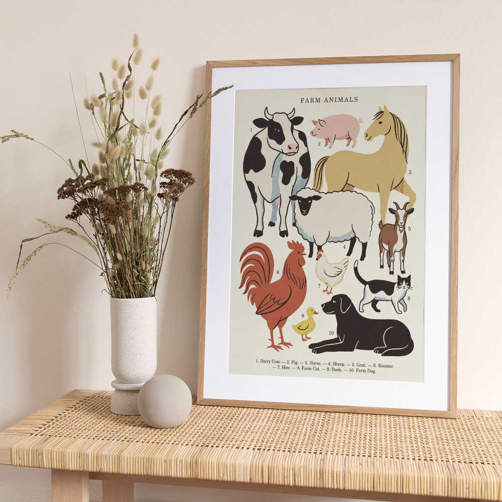 Classic Farm Animals - Art Print by Andreas Magnusson