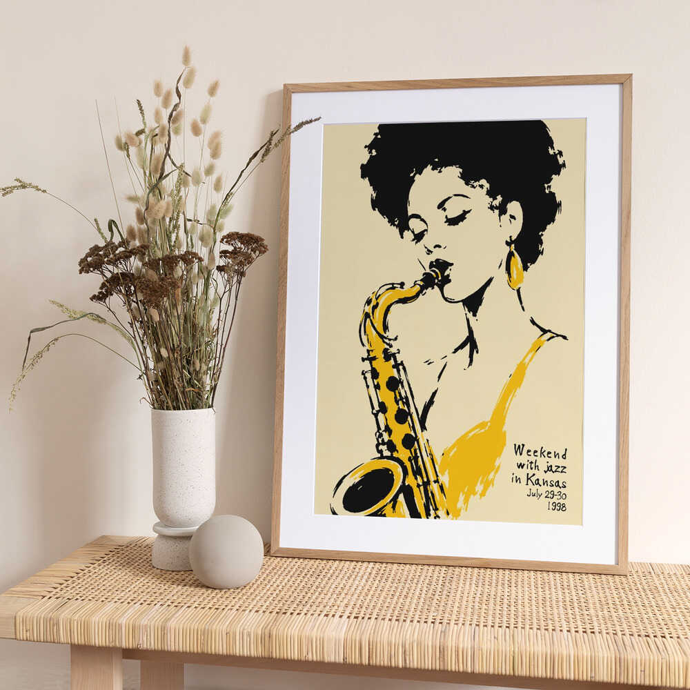 Soulful Jazz Woman - Art Print by Patryk Krygowski