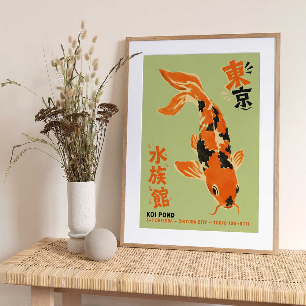 Vibrant Tokyo Koi - Art Print by Patryk Krygowski