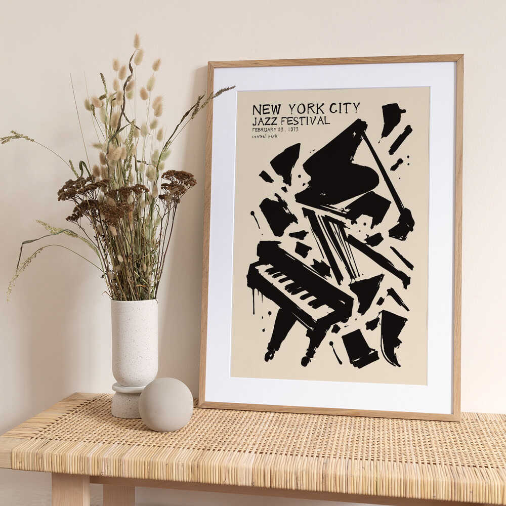 New York Jazz Piano - Art Print by Patryk Krygowski