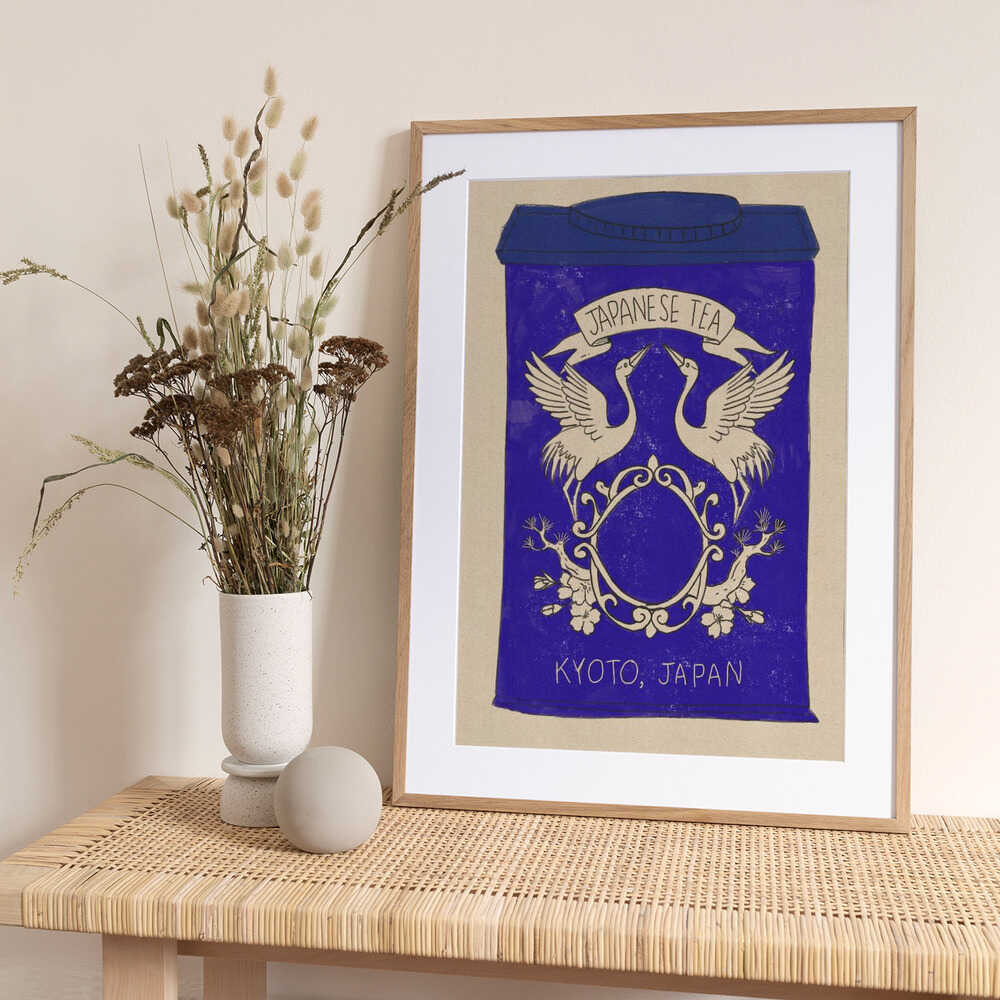 Japanese Tea Cranes - Art Print by Nicholas
