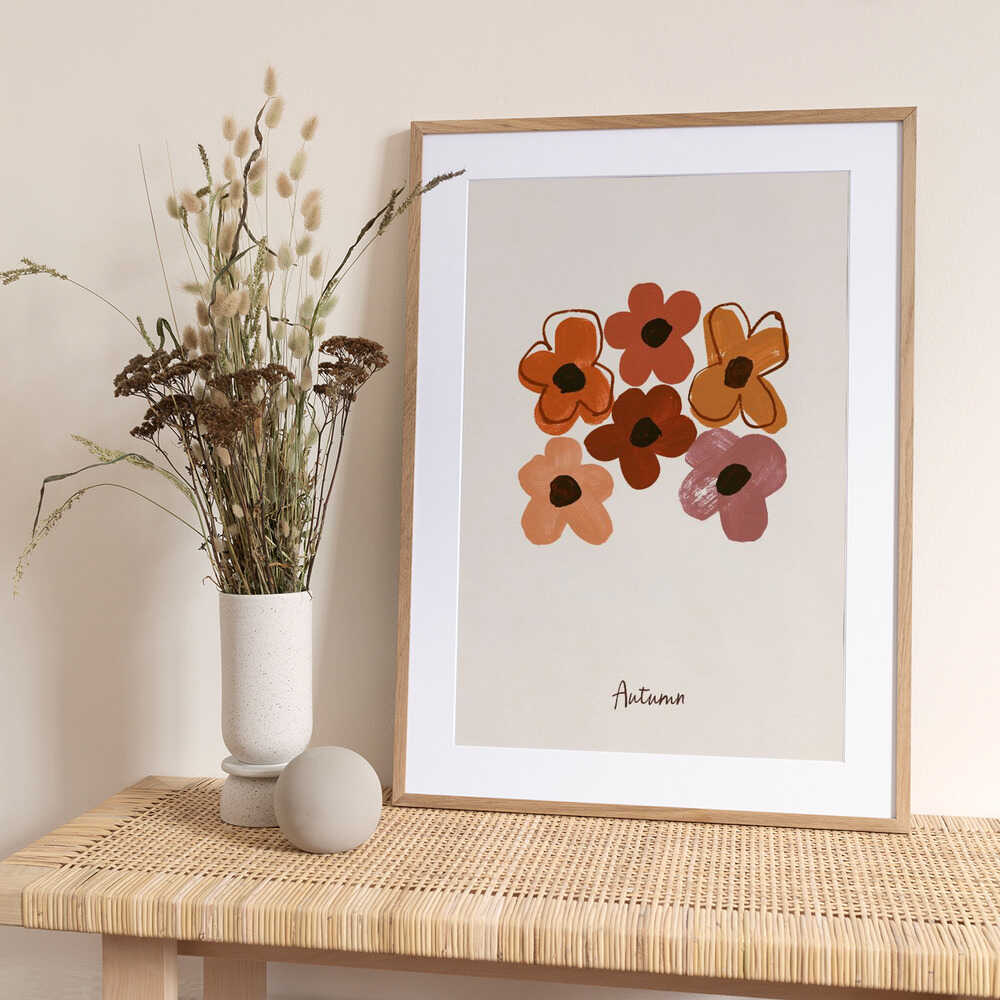 Warm Autumn Blooms - Art Print by Treechild