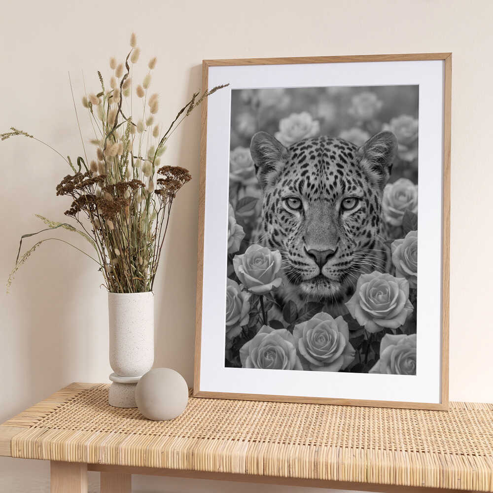 Majestic Leopard Roses - Art Print by Andreas Magnusson