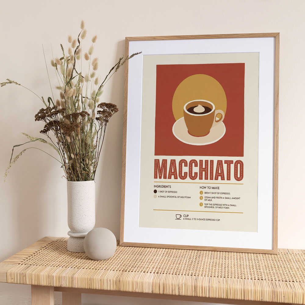 Classic Macchiato Recipe - Art Print by Andreas Magnusson
