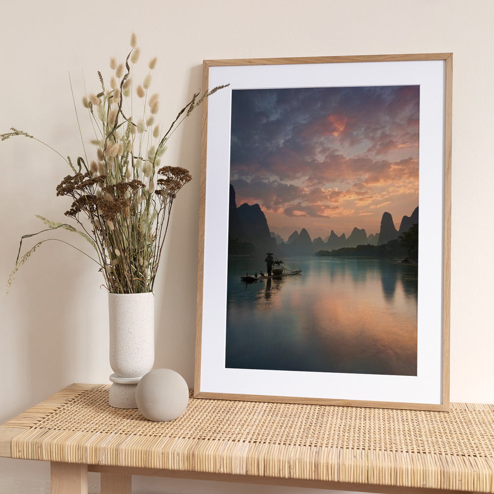 Li River Sunrise - Art Print by Yan Zhang