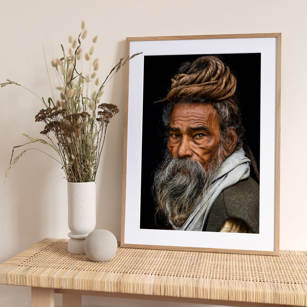 Portrait of a Sadhu... - Art Print by Rakesh J.V