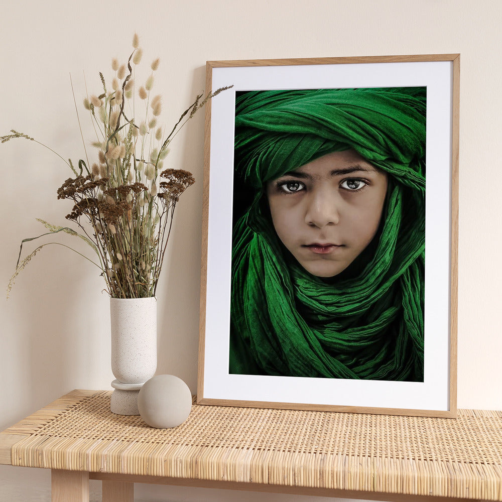 Green Boy - Art Print by Saeed Dhahi