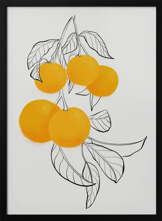 Mabel oranges - Art Print by Rosana Laiz Blursbyai