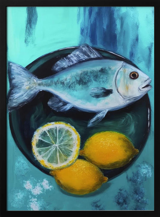 Ocean's Citrus Feast - Art Print by Treechild