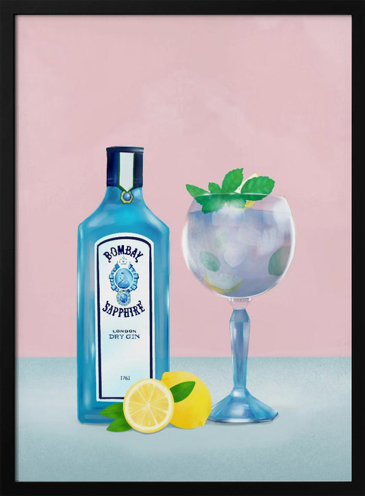 Gin Cocktail - Art Print by Petra Lizde