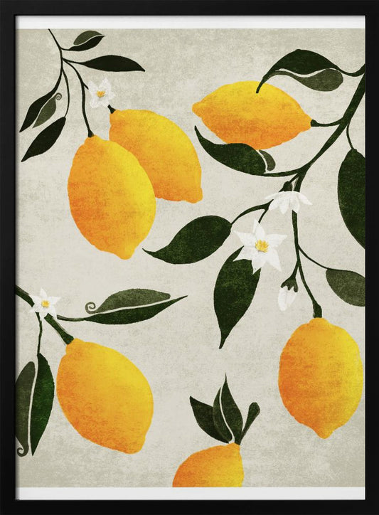 Citrus Symphony - Art Print by Emel Tunaboylu
