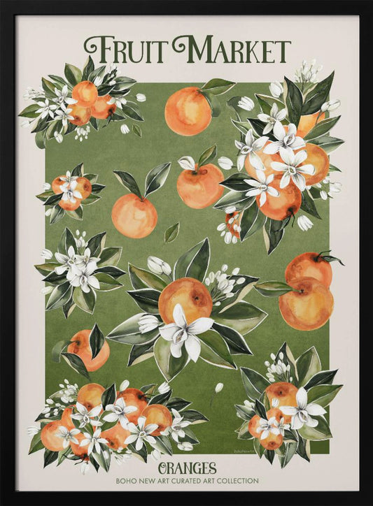 Citrus Blossom Harvest - Art Print by Emel Tunaboylu
