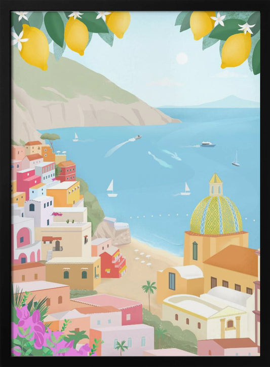 Positano, Italy - Art Print by Petra Lizde
