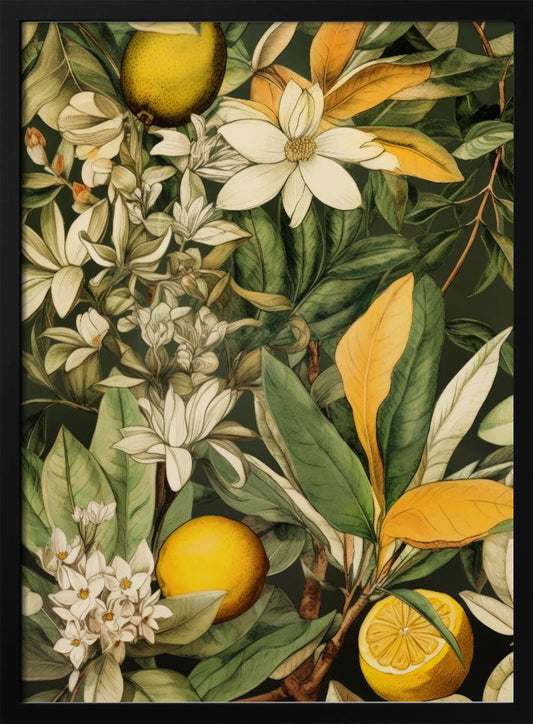 Flowers and fruits 1 - Art Print by Justyna Jaszke