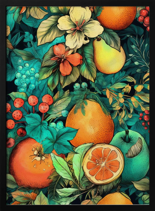 Flowers and fruits 5 - Art Print by Justyna Jaszke