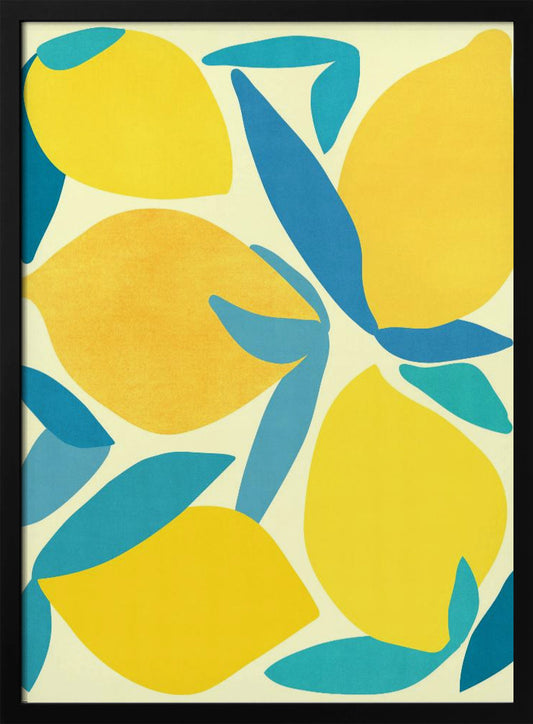 Lemon Shapes - Art Print by Kristian Gallagher