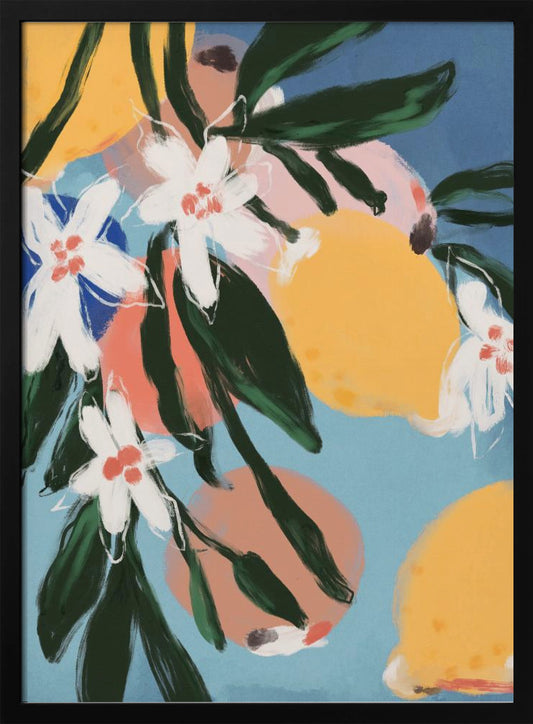 Lemon Blossom Breeze - Art Print by Treechild