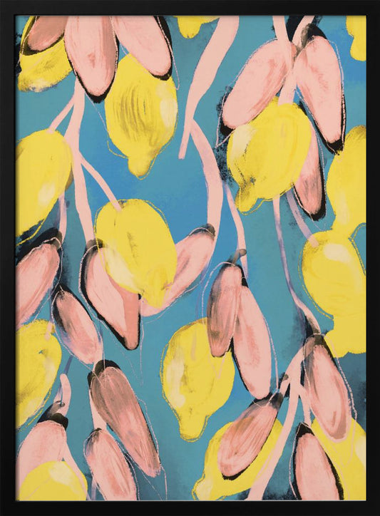 Petals in Blue - Art Print by Treechild