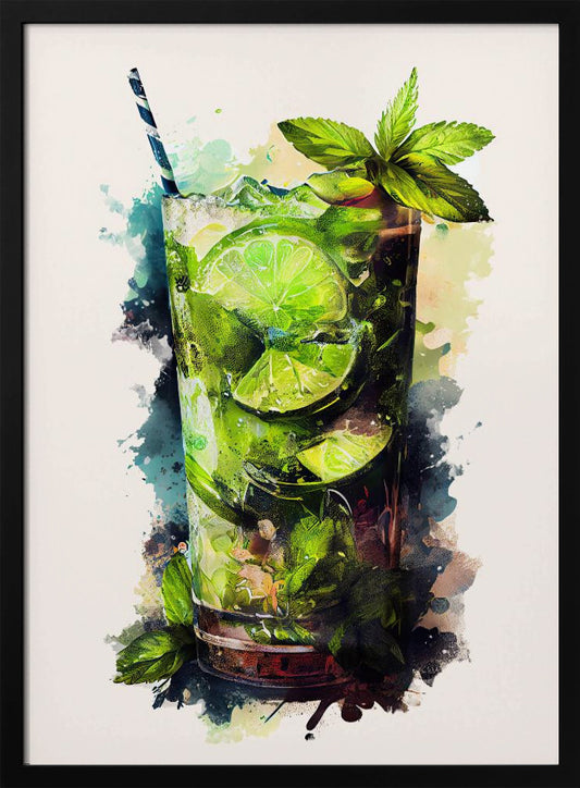 Drinks cocktail - Art Print by Justyna Jaszke
