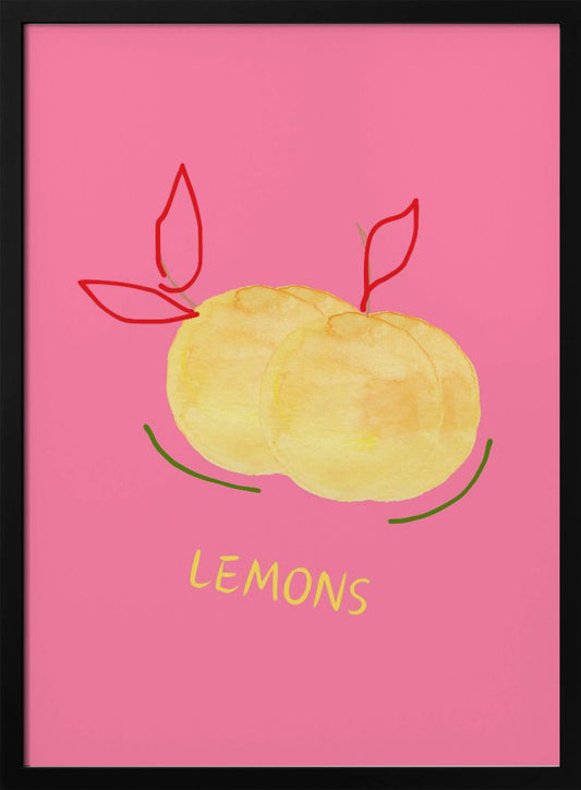 Lemons in Pink - Art Print by ART of living
