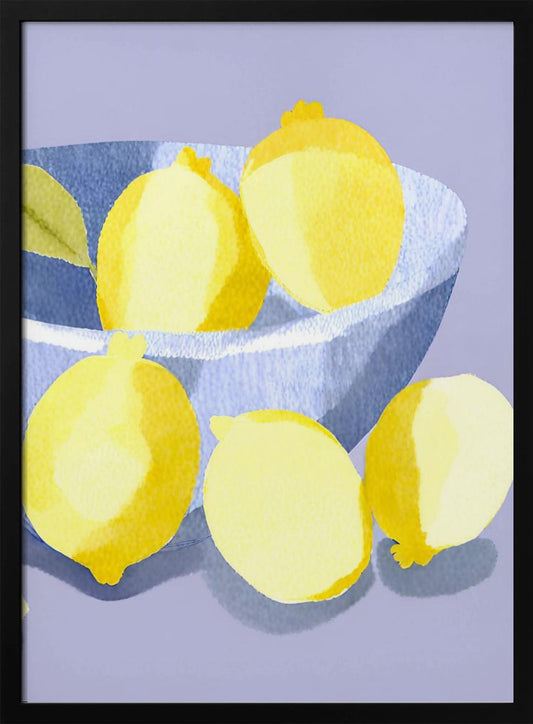 Zitronen in Schale - Art Print by Ohkimiko