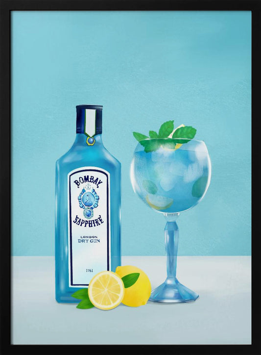Gin Cocktail - Art Print by Petra Lizde
