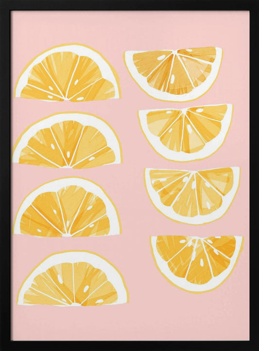 Sliced Lemons - Art Print by Katie O'Shea