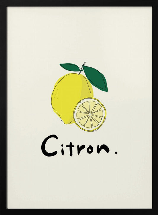 Modern French Fruits Collection &quot;Lemon / Citron&quot; - Art Print by Rio Soléy