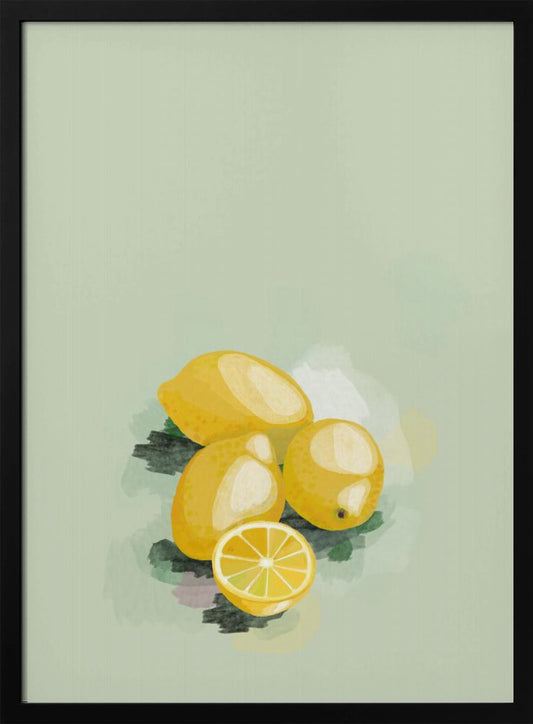 Three and a half lemons - Art Print by Rosana Laiz Blursbyai