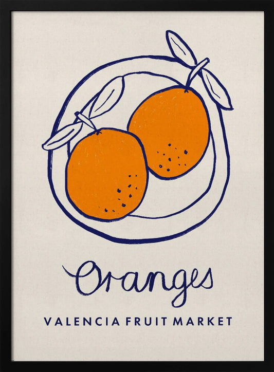 Food Art - Oranges Valencia Fruit Market - Art Print by Dirkie Nell