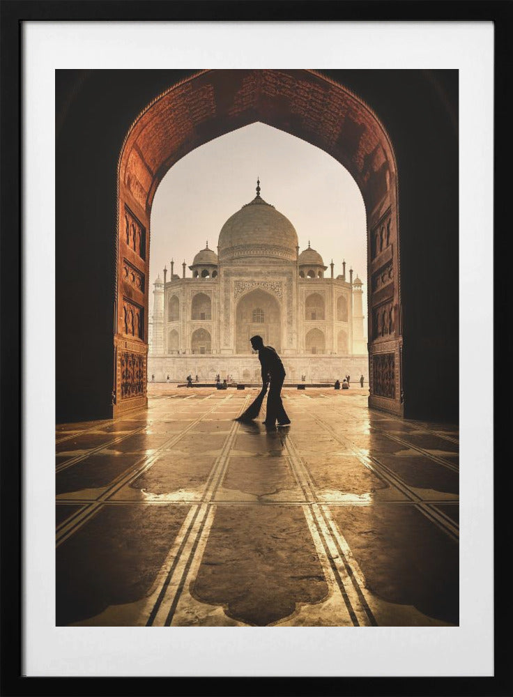 taj mahal cleaner - Art Print by Pavol Stranak