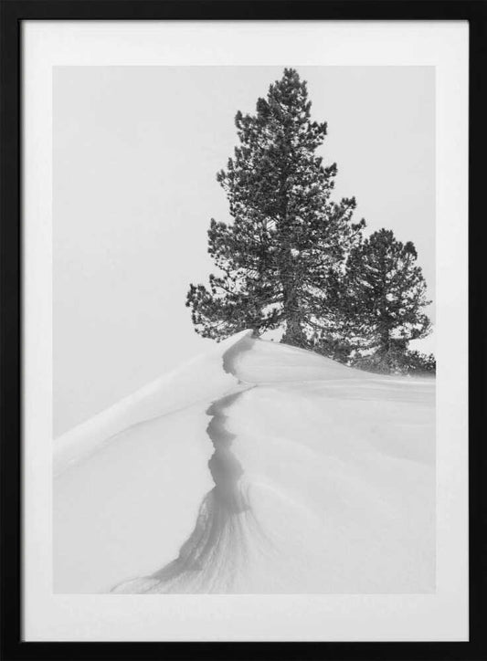 About the snow and forms - Art Print by Rodrigo Núñez Buj