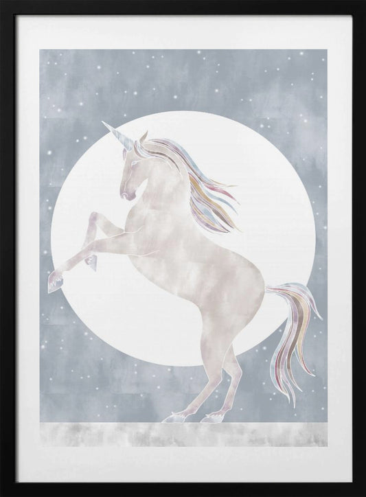 Rising Unicorn - Art Print by Pictufy Studio II