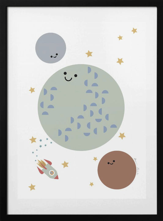 Solar Earth Moon - Art Print by Pictufy Studio II