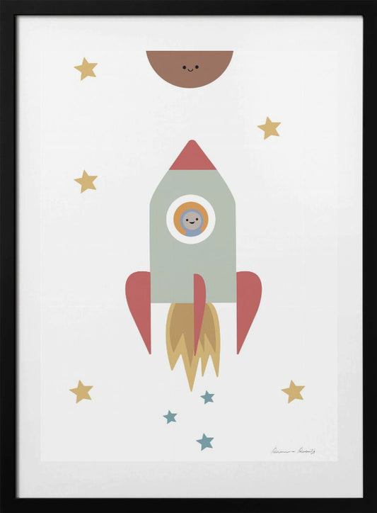 Solar Rocket - Art Print by Pictufy Studio II