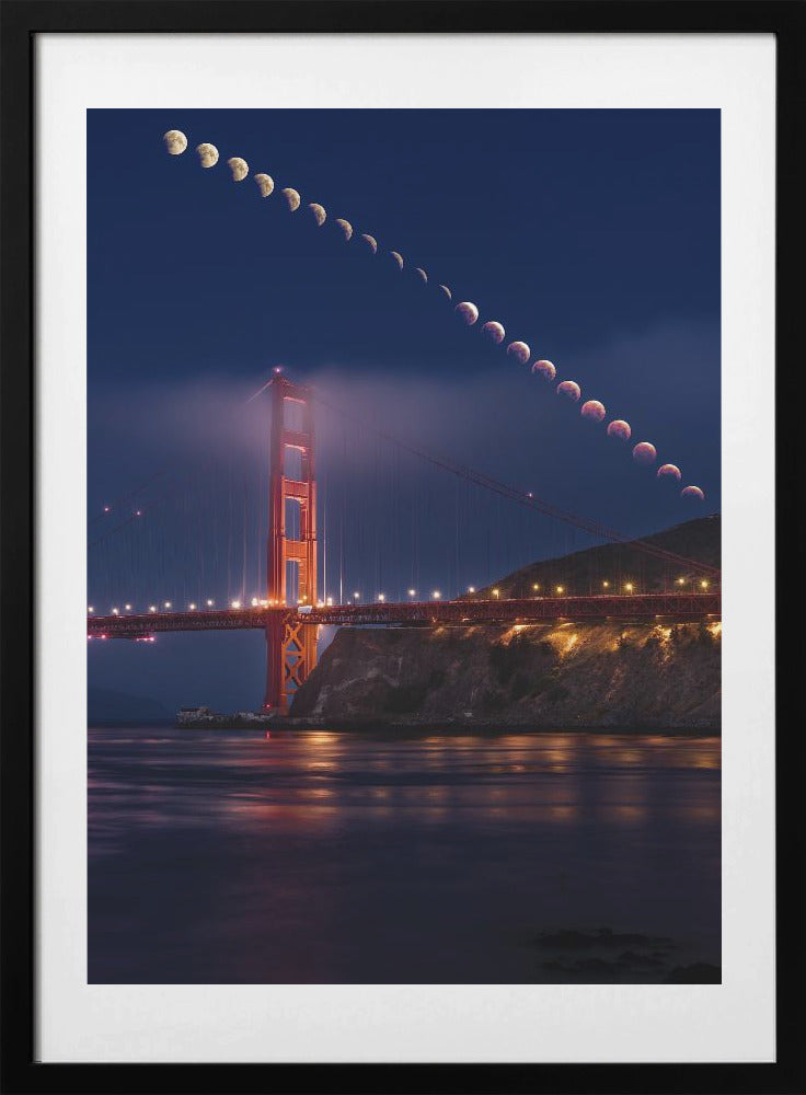 Super Moon Lunar Eclipse - Art Print by Chengming