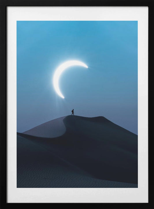 Fascinating view of the solar eclipse - Art Print by Ahmed Aldaie