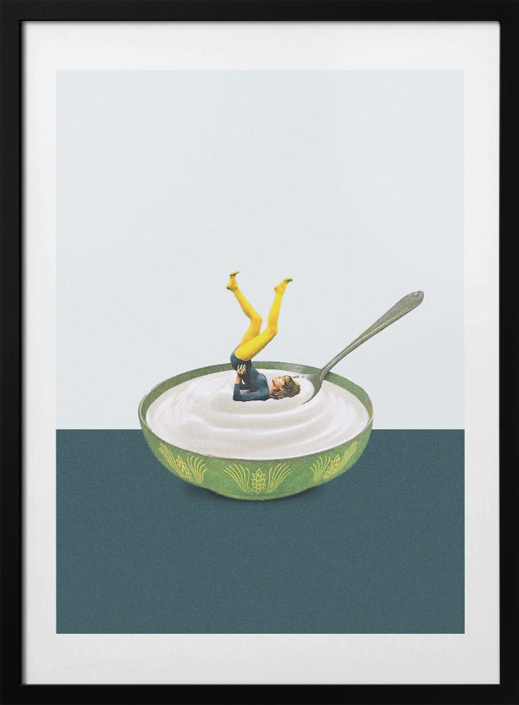Yoga in my yogurt - Art Print by Maarten Léon