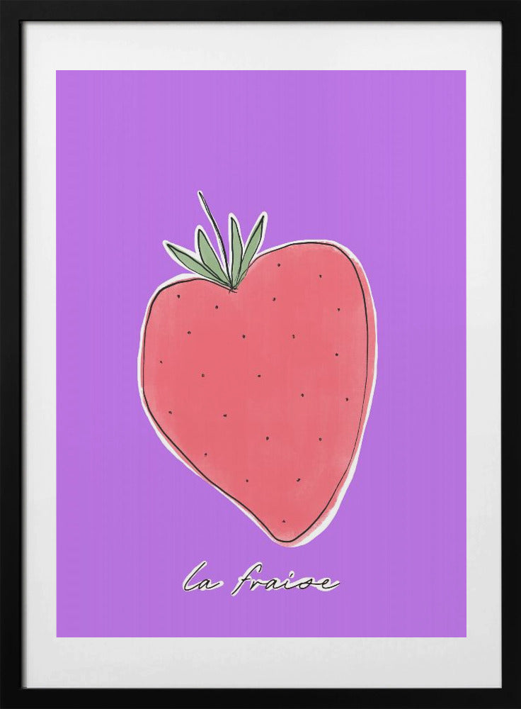 Stylized Strawberry Delight - Art Print by uplusmestudio