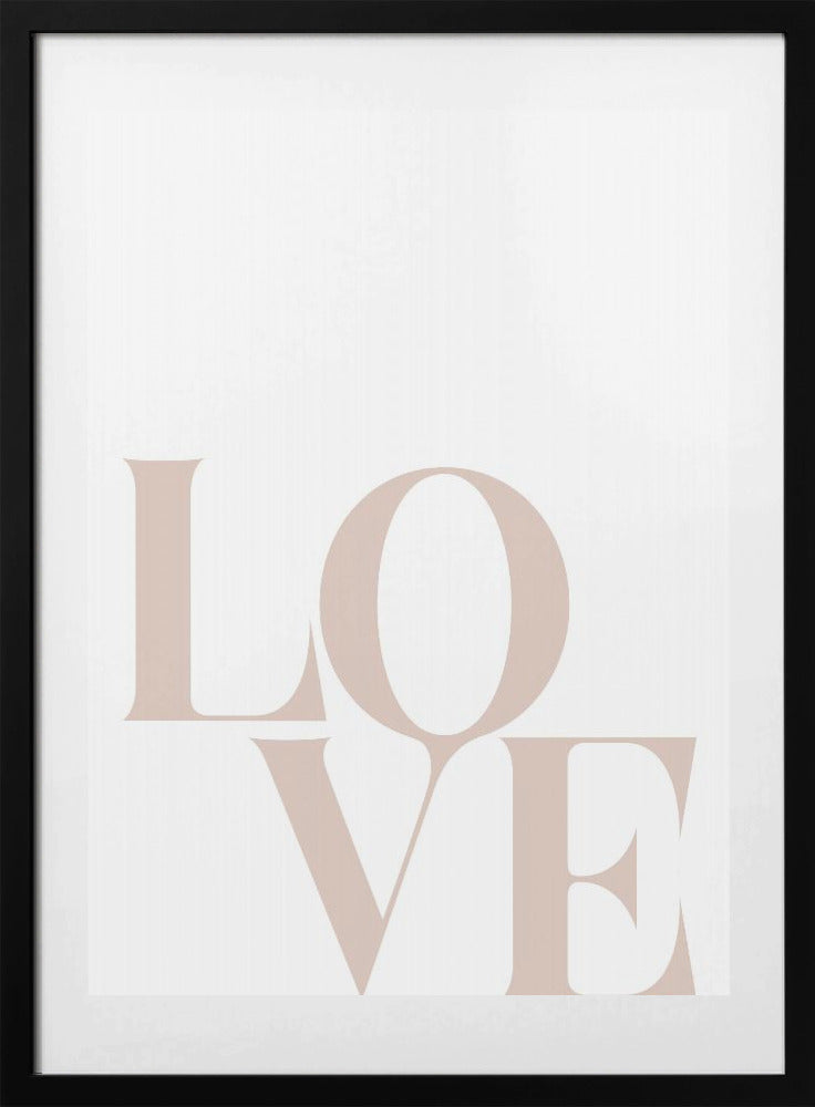 Minimalist Love Typography - Art Print by uplusmestudio